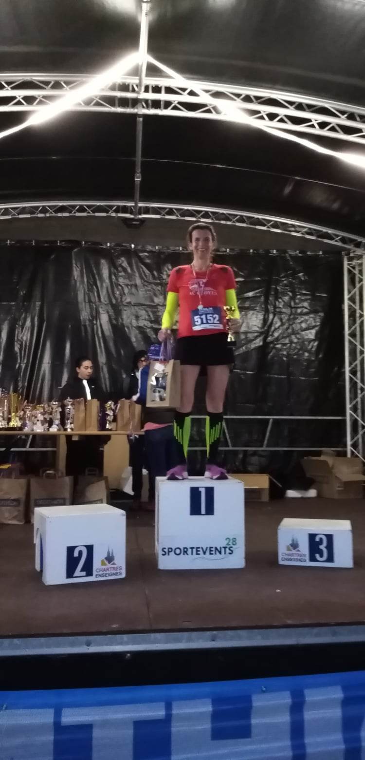 trail lumières chartres podium